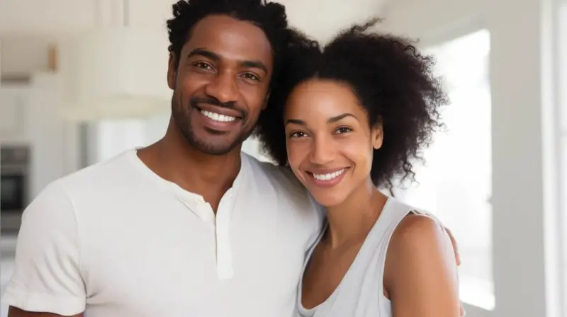 Couple smiling — quality dental care made affordable with CareCredit financing